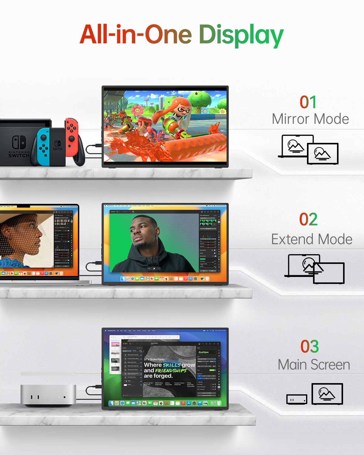 Intehill F16ZB จอแยกพกพา 16 นิ้ว FHD+ (1920×1200) 120Hz IPS