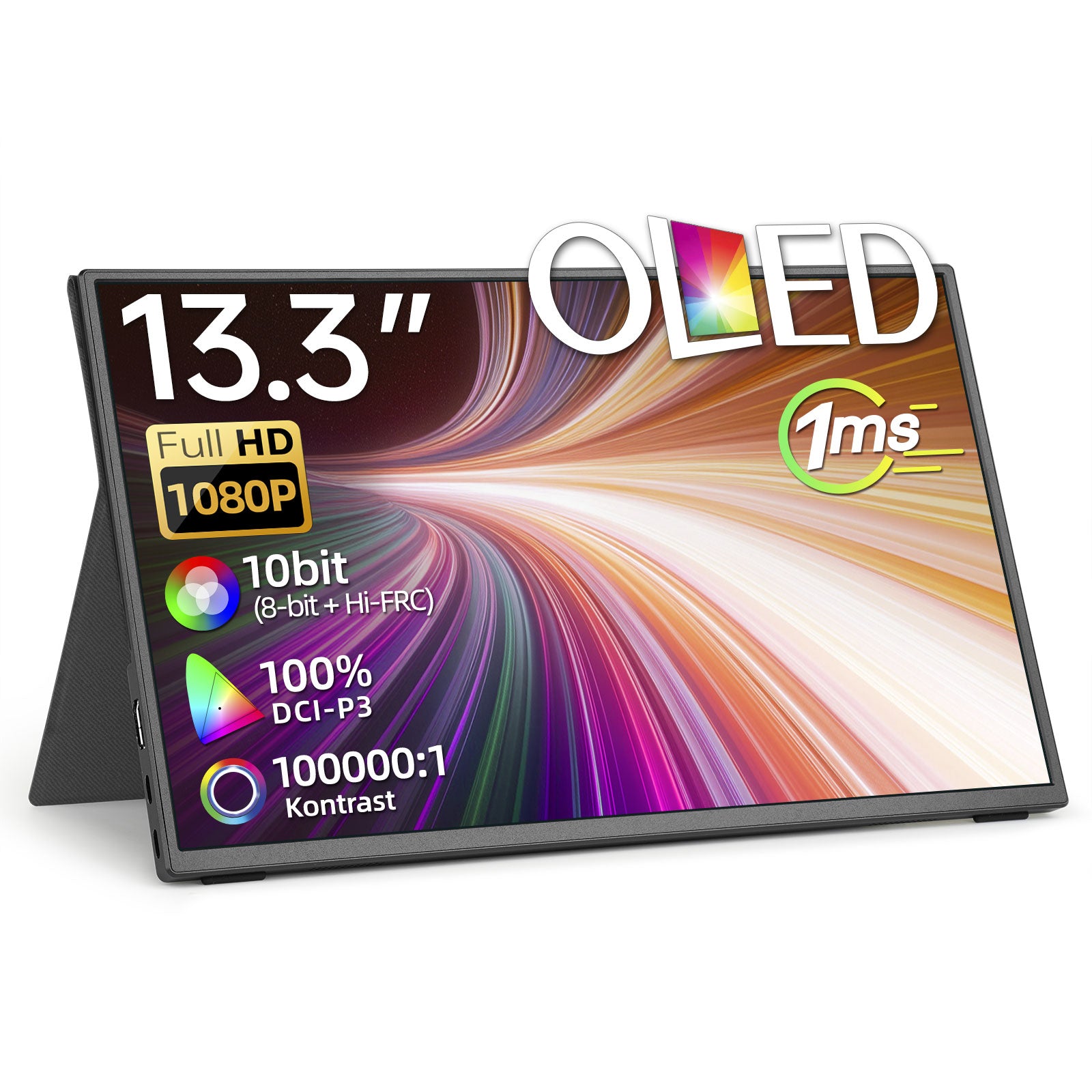 Intehill F13NA จอมอนเตอร์พกพา 13.3 นิ้ว FHD 1080p (1920×1080) 60Hz