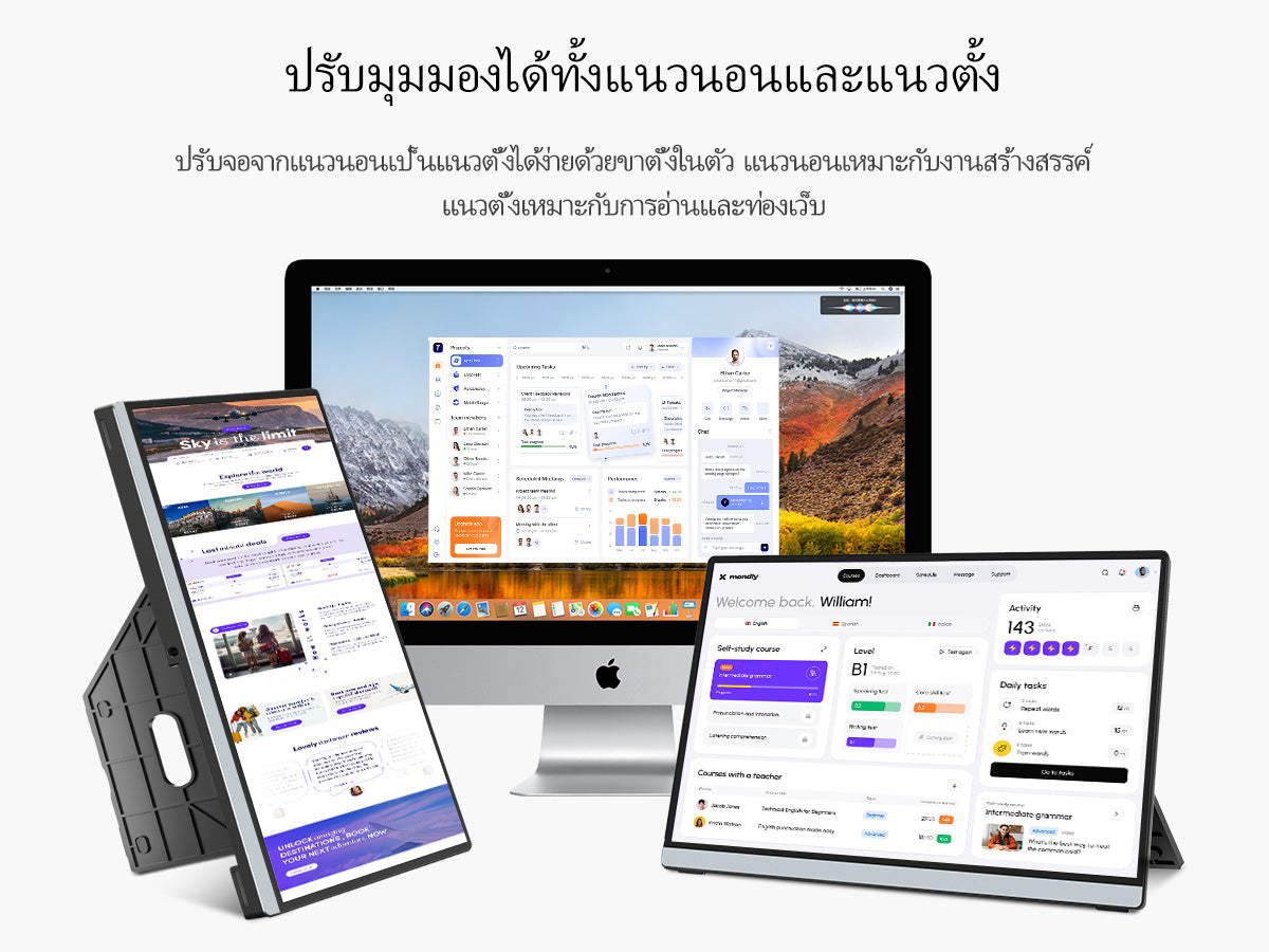 Intehill Q14ZA ไม่สัมผัสหน้าจอ จอมอนเตอร์ 14 นิ้ว QHD 2.5K (2560×1600) 60Hz IPS จอเชื่อมโน๊ตบุ๊ค