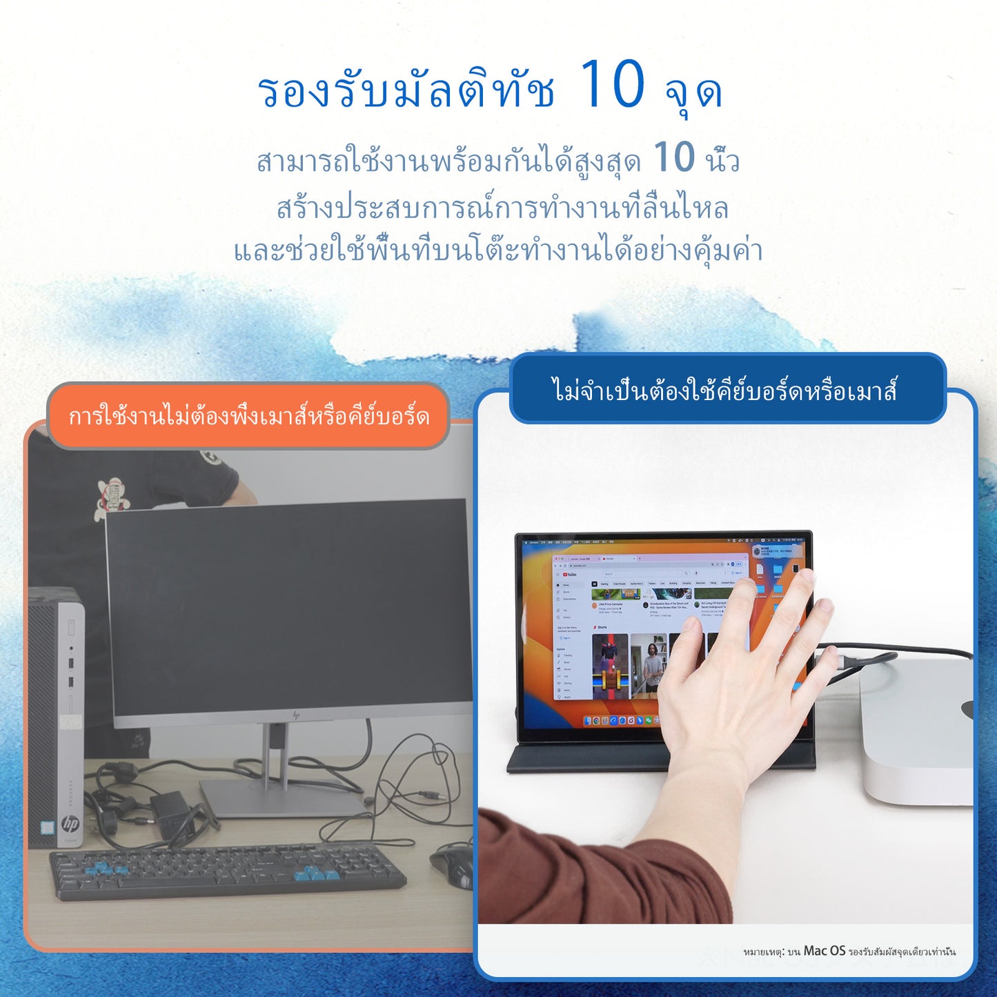 Intehill T10PA จอคอมพกพา 10.5 นิ้ว FHD+ (1920×1280) 60Hz IPS หน้าจอสัมผัส (จอพกพา สัมผัส) จอเชื่อมโน๊ตบุ๊ค