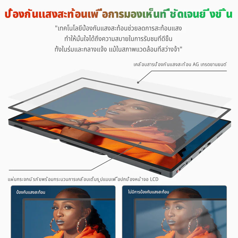 Intehill Q16ZT จอมอนิเตอร์พกพา 2K 16 นิ้ว (2560×1600) 120Hz IPS หน้าจอสัมผัส