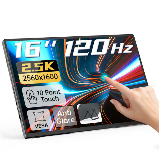 Intehill Q16ZT จอมอนิเตอร์พกพา 2K 16 นิ้ว (2560×1600) 120Hz IPS หน้าจอสัมผัส