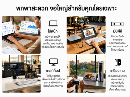 Intehill T15PA จอคอม สัมผัสหน้าจอ15.6 นิ้ว FHD 1080p (1920×1080) 60Hz IPS จอแยก Touchscreen