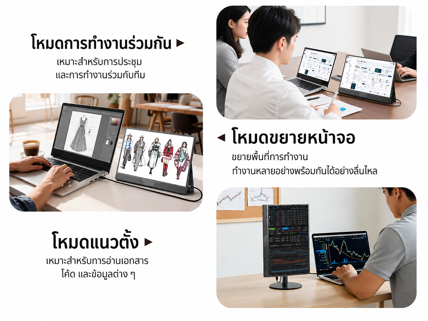 Intehill T15PA จอคอม สัมผัสหน้าจอ15.6 นิ้ว FHD 1080p (1920×1080) 60Hz IPS จอแยก Touchscreen