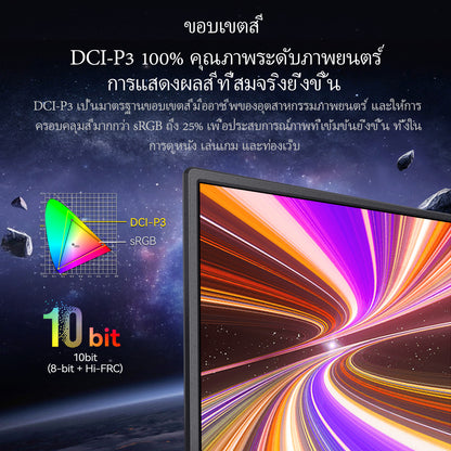 Intehill F13NA จอมอนเตอร์พกพา 13.3 นิ้ว FHD 1080p (1920×1080) 60Hz OLED จอแยก