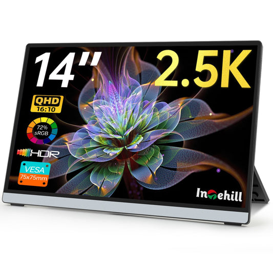 Intehill Q14ZA ไม่สัมผัสหน้าจอ จอมอนเตอร์ 14 นิ้ว QHD 2.5K (2560×1600) 60Hz IPS จอเชื่อมโน๊ตบุ๊ค