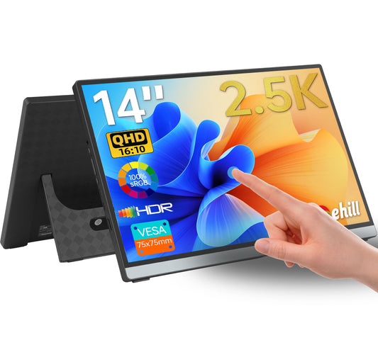 Intehill Q14ZTสัมผัสหน้าจอ จอมอนิเตอร์ 14 นิ้ว QHD 2.5K (2560×1600) 60Hz IPS จอเชื่อมโน๊ตบุ๊ค