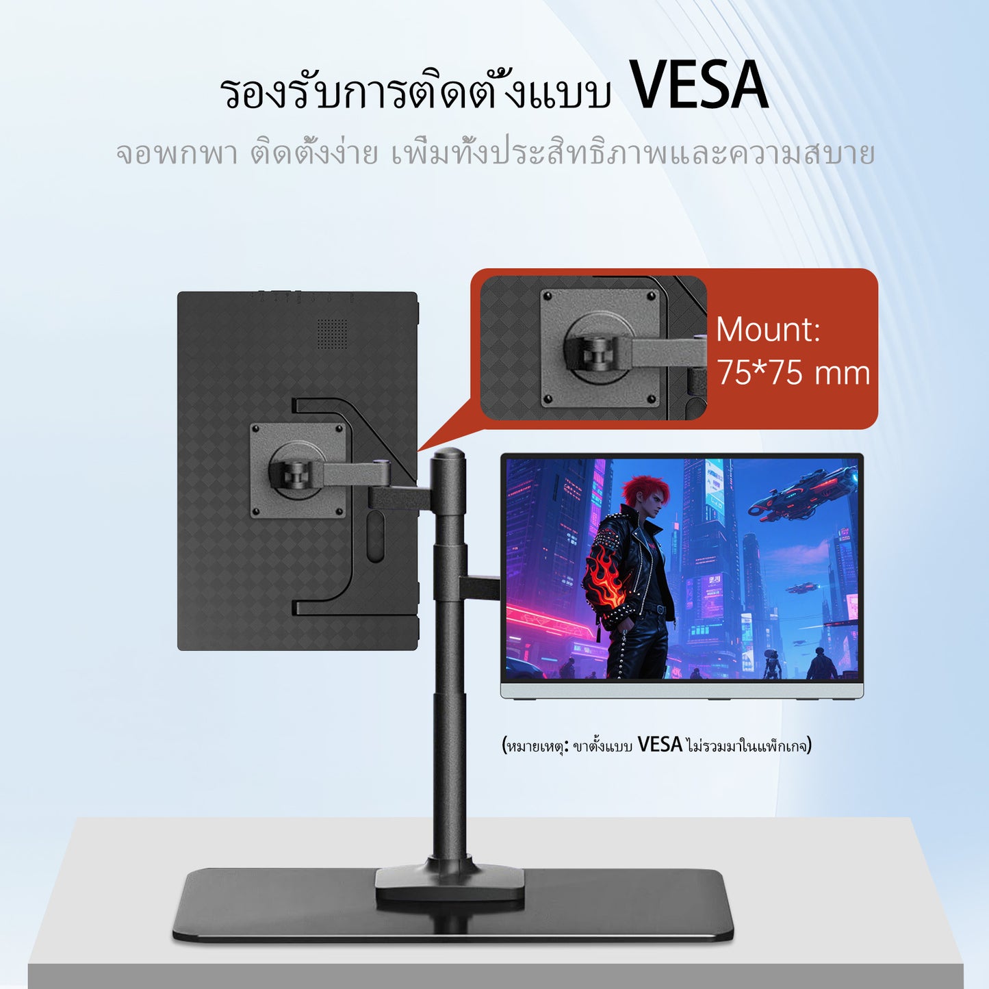 Intehill Q14ZA ไม่สัมผัสหน้าจอ จอมอนเตอร์ 14 นิ้ว QHD 2.5K (2560×1600) 60Hz IPS จอเชื่อมโน๊ตบุ๊ค